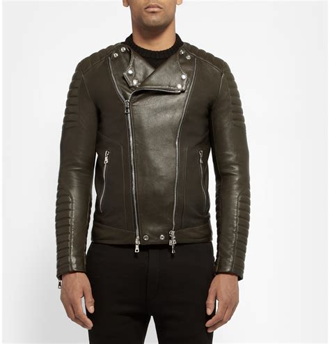 balmain replica leather jacket|balmain leather jacket men's.